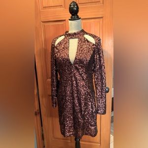Cocktail party prom evening sequin dress sz XL